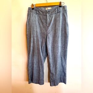 Coldwater Creek women 10 linen blend capris beach comfort boating Summer cruise